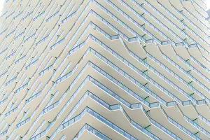 Pattern Prints: Buidling facade, Downtown Miami, Miami, Florida, USA