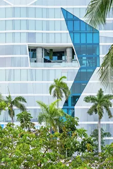 Tall Building Prints: Building facade, Downtown Miami, Miami, Florida, USA