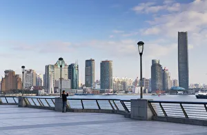 1 Person Prints: Buildings along Huangpu River, Shanghai, China