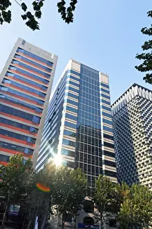 Development Prints: Buildings in the modern business and shopping district of Gangnam-gu, Seoul, South Korea