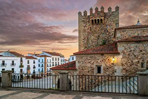 Serrans Prints: Bujaco Tower, Plaza Mayor, Caceres, Extremadura, Spain