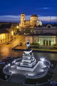 Images Dated 29th May 2014: Bulgaria, Sofia, Ploshtad Narodno Sabranie Square, Statue of Russian Tsar Alexander II