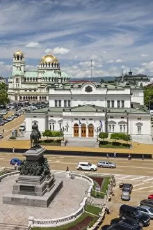 Images Dated 28th May 2014: Bulgaria, Sofia, Ploshtad Narodno Sabranie Square, Statue of Russian Tsar Alexander II