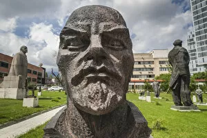 Images Dated 19th February 2015: Bulgaria, Sofia, Sculpture Park of Socialist art, bust of Lenin, by Nedko Krastev, 1949
