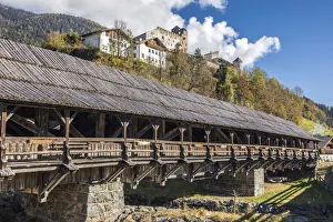 Hohe Tauern Prints: Bunbrugge bridge and Heinfels Castle, Heinfels, East Tyrol, Austria