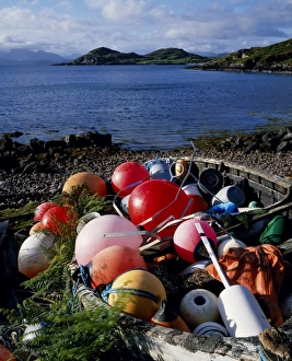 Round Gallery: Buoys in a boat in Inverasdale