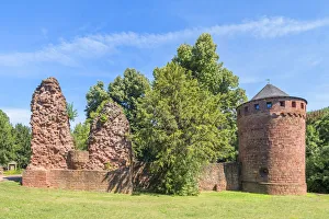 Saarland Prints: Burg Kerpen castle ruin, Illingen, Saarland, Germany