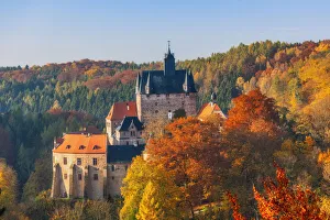 Burg Kriebstein Castle in autumn, Kriebstein, Saxony, Germany, Europe