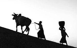 Burmese family, Bagan, Mandalay region, Myanmar