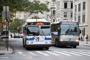 Buses on Madison Avenue, Manhattan, New York City, USA