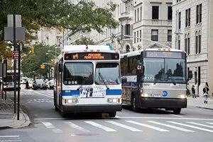 Images Dated 22nd October 2009: Buses on Madison Avenue, Manhattan, New York City, USA