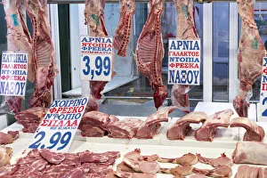 Images Dated 17th July 2017: Butchery at the Central Market in Athens, Greece