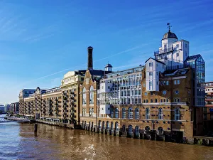 River Bank Prints: Butler's Wharf, London, England, United Kingdom