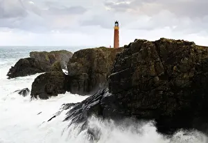 Wind Prints: Butt of Lewis Lighthouse, in one of the windiest locations in the United Kingdom