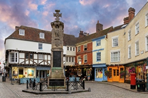 Canterbury Prints: Buttermarket Square, Canterbury, Kent, England, United Kingdom