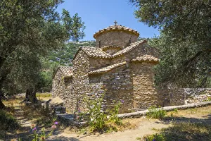 Byzantine church, Halki village, Naxos, Cyclade Islands, Greece