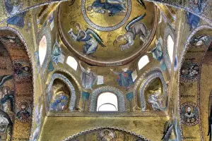 Byzantine mosaic of church Santa Maria dell Ammiraglio (Martorana), Palermo, Sicily
