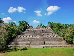 Mythical Prints: Caana at Plaza B, Caracol Archaeological Site, Cayo District, Belize