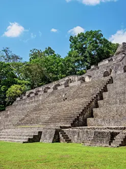 Mythical Prints: Caana at Plaza B, Caracol Archaeological Site, Cayo District, Belize