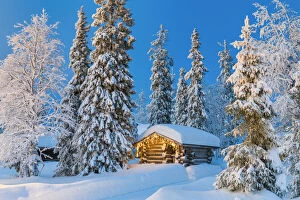 Cabin in Winter, Ruka, Finland