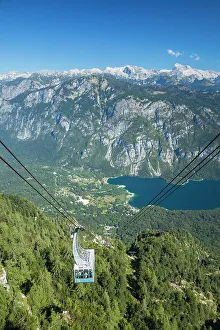 Images Dated 9th August 2022: Cable car to Mount Vogel, Lake Bohinj, Upper Carniola region, Slovenia