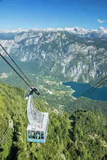 Images Dated 9th August 2022: Cable car to Mount Vogel, Lake Bohinj, Upper Carniola region, Slovenia