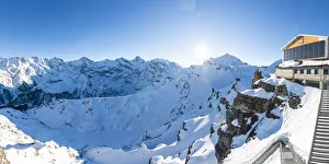 Schilthorn Prints: Cable car to Schilthorn, Birg, Berner Oberland, canton of Bern, Switzerland