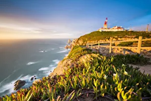 Images Dated 27th May 2016: Cabo de Roca, Colares, Sintra, Lisbon district, Portugal. Lighthouse at sunset