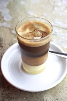 Coffee Prints: Cafe Cortado, Gran Canaria, Canary Islands, Spain, Atlantic Ocean, Europe