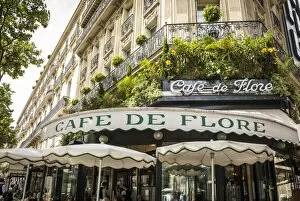 Images Dated 17th May 2017: Cafe de Flore, Boulevard St Germain, Rive Gauche, Paris, France