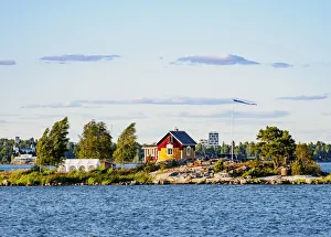 Uusimaa County Prints: Cafe Kobben, Katajanokanluoto Island, Helsinki, Uusimaa County, Finland