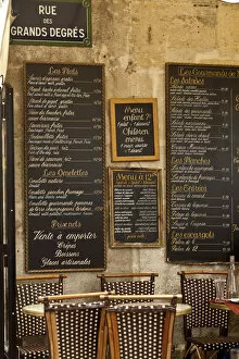 Cafe signage, Rive Gauche, Paris, France