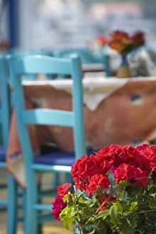 Samos Prints: Cafe Table, Kokkari, Samos Island, Greece