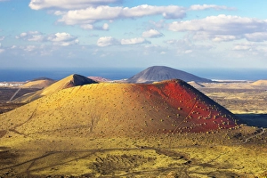 Las Palmas Prints: Caldera Colorada at sunset, Tinajo, Las Palmas, Lanzarote, Canary Islands, Spain