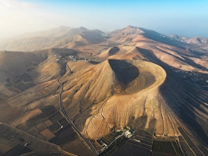 Las Palmas Prints: Caldera Riscada at sunrise, La Geria, Las Palmas, Lanzarote, Canary Islands, Spain
