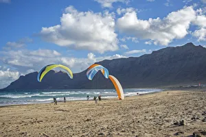 Windy Prints: Caleta de Famara, Lanzarote, Canary islands, Spain, Europe