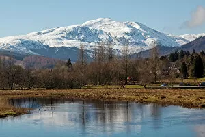 Images Dated 10th June 2011: Callander, Scotland. A view of Ben Ledi over the River Teith