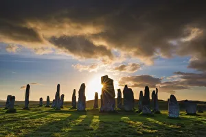 Callanish Standing Stones at Sunset, Isle of Lewis, Outer Hebrides, Scotland