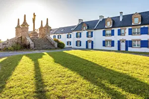 Breton Prints: Calvary on the Ile de Saint-Cado, Morbihan, Brittany, France