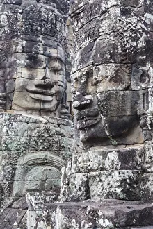 Cambodia, Angkor, Angkor Thom, Bayon Temple, face of Avalokiteshvara Cambodia, Angkor, Angkor Thom, Bayon Temple, face of Avalokiteshvara