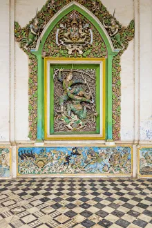Battambang Prints: Cambodia, Battambang, Wat Damrey Sar, White Elephant Pagoda