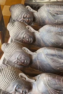 Images Dated 18th February 2011: Cambodia, Phnom Penh, The Royal Palace, Buddha Statues
