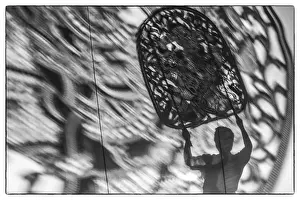 Phnom Penh Prints: Cambodia, Phnom Penh, traditional dance performance, shadow puppets