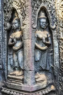 Cambodia Prints: Cambodia, Siem Reap, Angkor Wat Complex (Unesco Site), Ta Prohm temple