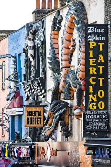 Murals Prints: Camden High Street, Camden Town, London, England, UK