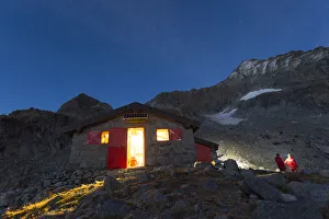 Masino Valley Prints: Cameraccio valley, the Kima biwak by night, Masino valley, Lombardy, Italy