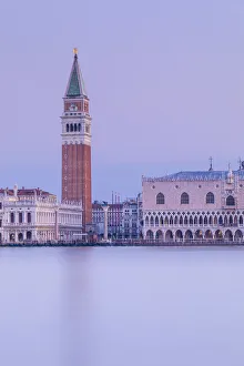 Venice Prints: Campanile and the Doges Palace, Piazza San Marco (St. Marks Square), Venice