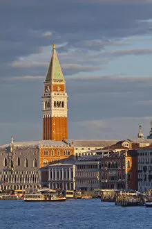 Images Dated 27th April 2012: Campanile, Riva degli Schiavoni & Bacino di San Marco, Venice, Italy