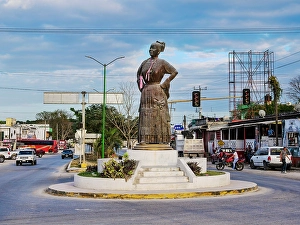 Roundabout Prints: Campechana Monument, Xpujil, Campeche State, Mexico