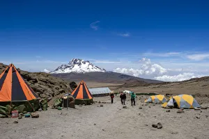 Images Dated 28th June 2017: Camping climbing Mount Kilimanjaro, Tanzania
